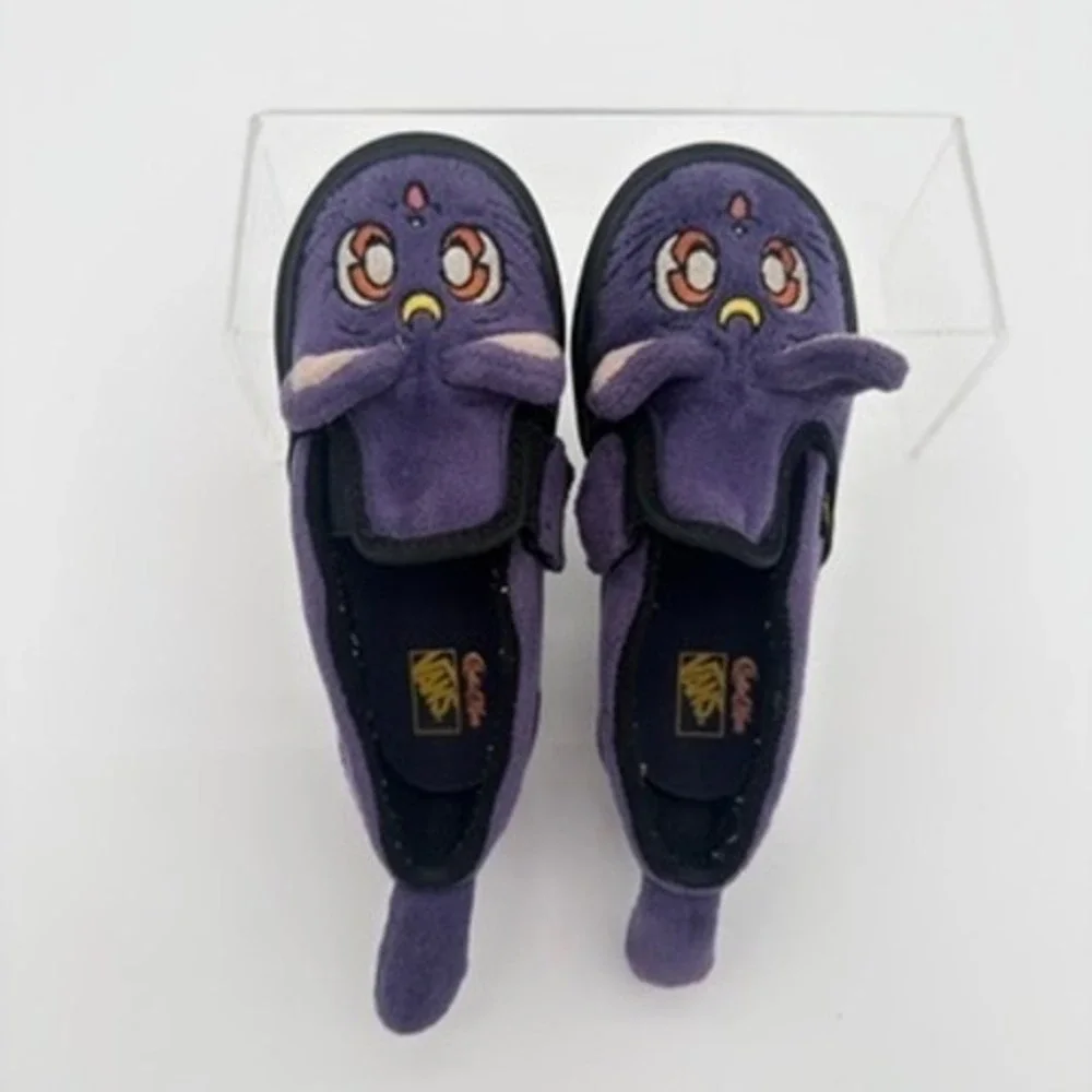 Vans x Sailor Moon Luna Slip-On V Purple Plush Toddler Shoes Size 9